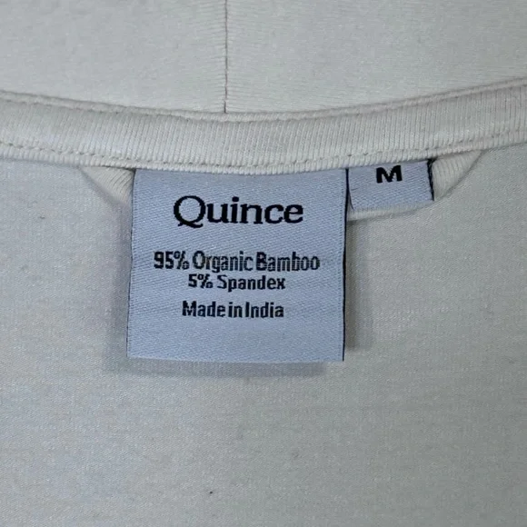 Quince Cream Wrap Robe with Tie Belt - Picture 2 of 7